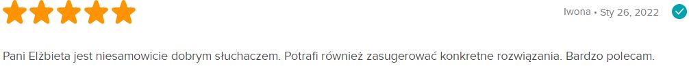 Opinia o psycholog Elżbiecie Kalinowskiej