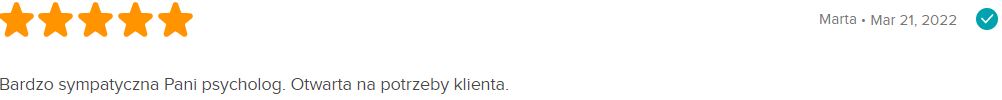 Opinia o psycholog Elżbiecie Kalinowskiej